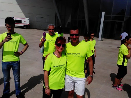 Alessandra e il Presidente Kunat all'arrivo